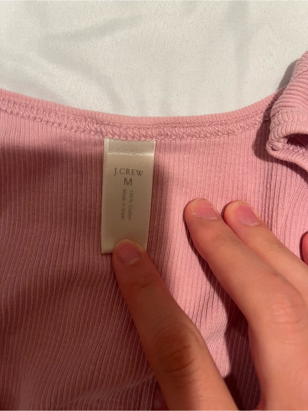 Women’s Pink Ribbed Tank Top - Picture 3 of 3